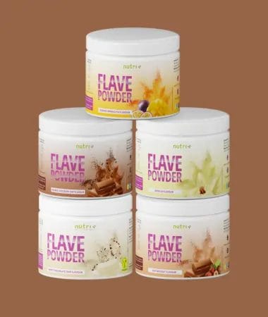 Flave Powder Bundle - Vanilla, White Chocolate, Nut Nougat, Mango-Maracuja, Chocolate