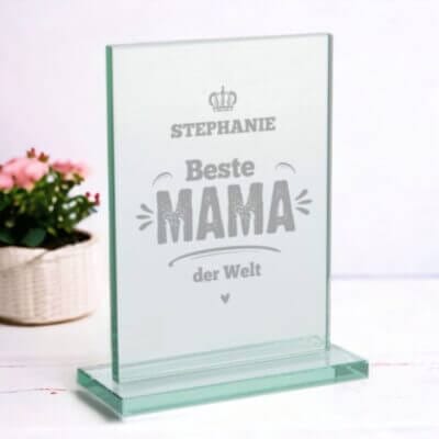 Glaspokal "Beste Mama der Welt"